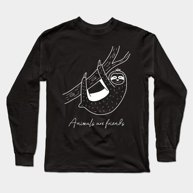 'Animals Are Friends' Animal Conservation Shirt Long Sleeve T-Shirt by ourwackyhome